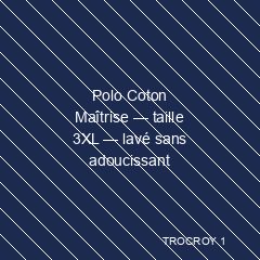 Polo Coton Maîtrise — taille 3XL — lavé sans adoucissant