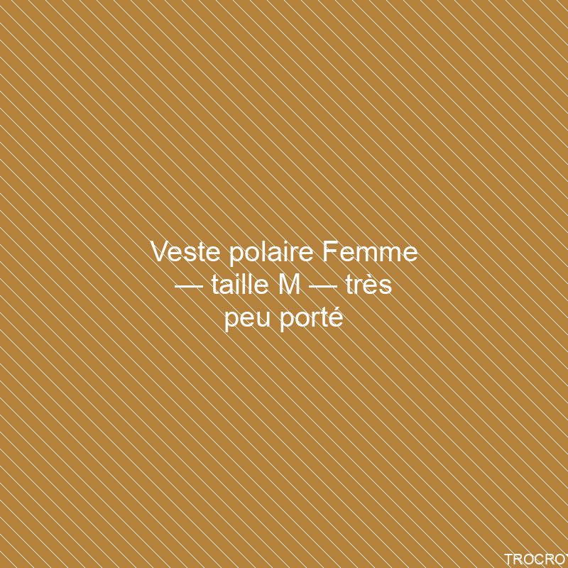 Veste polaire Femme — taille M — très peu porté
