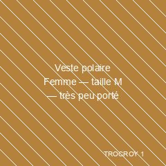 Veste polaire Femme — taille M — très peu porté