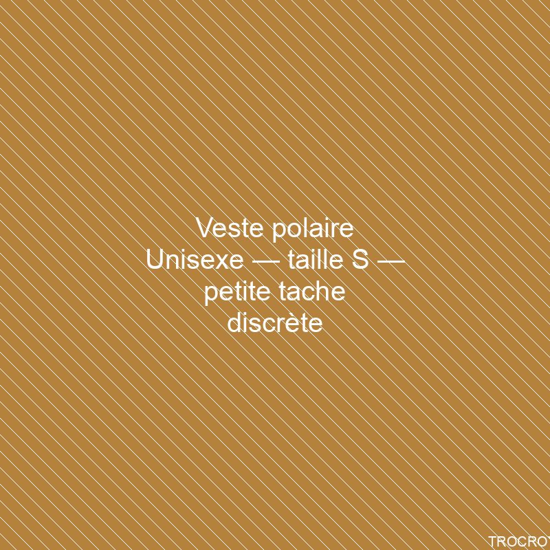 Veste polaire Unisexe — taille S — petite tache discrète