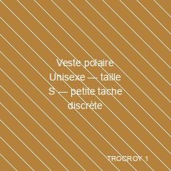 Veste polaire Unisexe — taille S — petite tache discrète